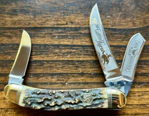 Hen amp Rooster Master Cuttin Horse 3-Blade 1994 Crazy Stag