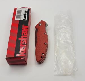 Kershaw 1830RD Oso Sweet Assisted Satin Plain Blade Red Handle 2