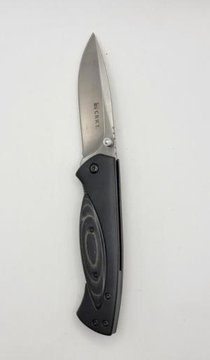 CRKT 1040 Vertex Assisted Opening Knife Micarta Scales Satin Plain blade    16