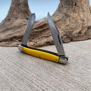 RARE KaBar Pocket knife Yellow Handle Moose pattern 54