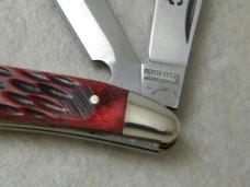 Parker Cut. Co. Surgical Steel Japan Red Bone Stag Razor Nut Knife NIB