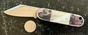 Beautiful Small Custom Switchblade Knife, Wharton, Unused