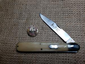 Great Eastern Cutlery Ben Hogan GEC 651122 Smooth White Bone With Tube Button amp Waxed Paper