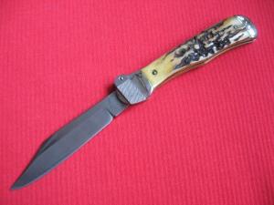 Vintage JAEGER BROS Stag  AERIAL Switchblade Knife