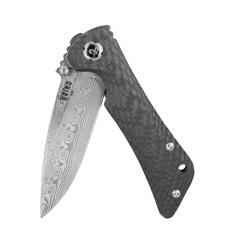 Southern Grind Spider Monkey DAMASCUS -WITH EXTRA "DEEP CARRY" TI CLIP