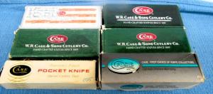 CLEARING OUT SAVE DOLLARS USED SIX CASE KNIFE BOXES USEABLE FROM THE PAST 