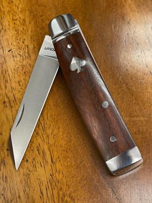 Rosecraft Sweetwater Creek Senator knife with Lambsfoot Blade and Red Sandalwood Covers