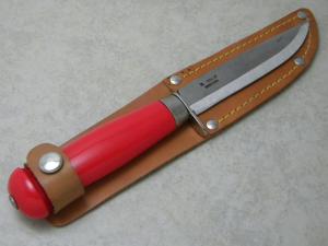 Vintage El Gallo by MORA Sweden Red Fixed Blade Sheath Knife