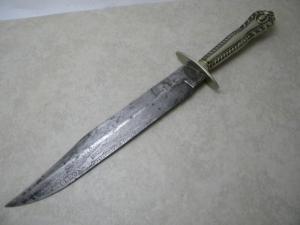 VTG Thomas Bland Etched California Vol Bowie Knife c1795-1836