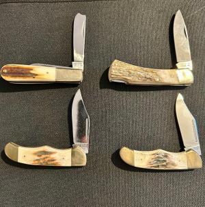 Set of 4 ElkHorn knives by Taylor Cutlery 