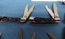 VINTAGE BONE RIDGE RUNNER KNIVES 13 VARIOUS WELL WORTH THE ADD JACKS AND STOCKMAN UNUSED- 