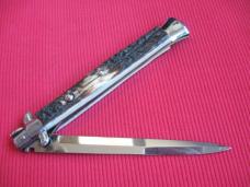 New Old Stock "AKC" 13 Inch Stag ITALIAN STILETTO Switchblade Knife