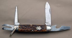 Official BSA #1496 Scout Knife Remington #RS3333 Bone Handles - 1927 Only (209)