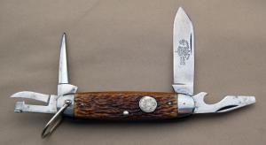 Official BSA #1495 Scout Knife Pal Circa 1940-1942 With Bone Handles (203)