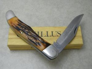 Camillus Stainless USA Sword Brand Imitation Stag 6 Folding Hunter Knife in Box