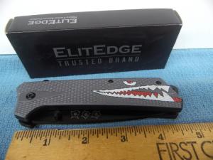 ELITEDGE SHARK DESIGN SPRING ASSIST KNIFE NEW IN BOX GOOD EDGE amp ACTION WORTH THE ADD