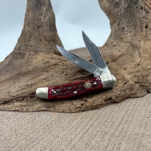 Vintage HEN amp ROOSTER Millenium 232-BS Red Bone Copperhead Pocket Knife 116