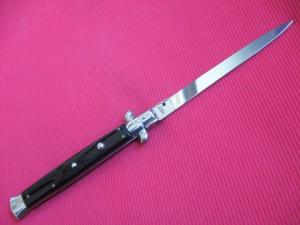 New Old Stock quotINOXquot 13 Inch Jet Black ITALIAN STILETTO Switchblade Knife