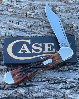 CASE XX  SFO 1997 AMBER BONE WORM GROOVED LARGE COPPERLOCK