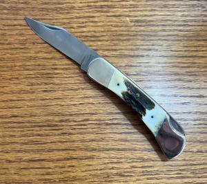 PARKER - BROTHERS CHATTANOOGA TN K249 STAG HANDLE LOCKBACK POCKET KNIFE 