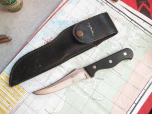 VTG VALOR SKINNER JAPAN Leather Sheath Fixed Blade Knife