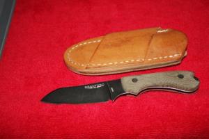 Bradford Guardian 3 Knife w leather sheath