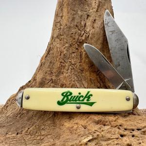 BUICK VINTAGE NOVELTY KNIFE CO MADE IN USA 2 BLADE POCKET FOLDING JACK 69