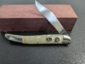 Vintage Imperial Hammer Brand Toothpick automatic folding knife used