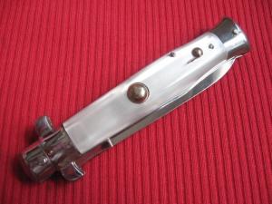 Vintage Italian DERBY Style BOLSTER Button OpenClose STILETTO Switchblade Knife - Mint
