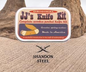 JJs Knife Kit Canoe 35quot Wooden American Hardwood Folding Knife JJ1