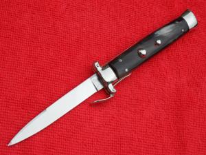 Rare Vintage Italian OTF trapdoor switchblade knife Brazilian horn -Reverse door