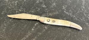 Imperial Toothpick Switchblade Knife Cracked Ice Celluloid Scale Used