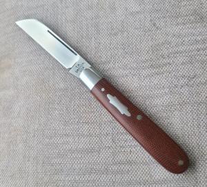 T A Davison Sheepsfoot Straight Jack...3 3/8..Canvas Micarta scales...Cpm154..jeweled liners..#1260