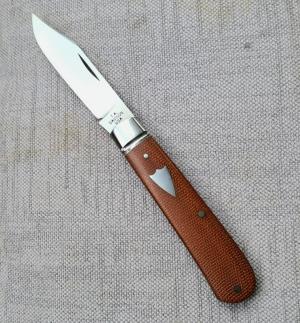 TA Davison Clip Jack..Cpm154...3 7/8" closed..Natural Canvas Micarta..#2418..Taco pouch