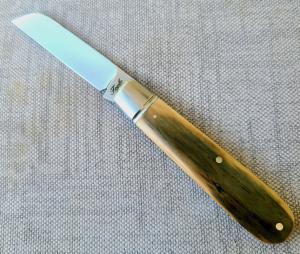 Bobby Toole Bark Mammoth Ivory Jack..Cpm154...3 7/8 closed...integral fluted bolsters..coa & pouch