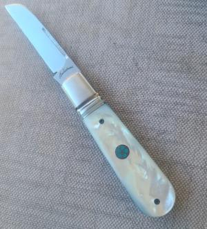 Vincenzo Balistreri Fancy Jack..3.7...MOP...Rwl34 Wharncliffe.. blue mosaic pin....coa.slip