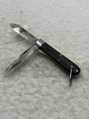 Camillus Vintage 2 Blade Electrician Liner Lock Knife Made In USA (#81)