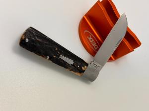 SACRED BEAR "TORY UTT" CUSTOM STAG BOY'S BARLOW CPM 154 KNIFE