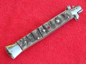 New R.Beltrame 11" Italian Stiletto Rams-Horn Handles- SS Bayonet Blade II