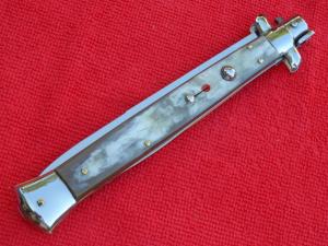 New Beltrame 13" Italian Stiletto Brazilian-Horn Handles- SS Swedge grind Blade
