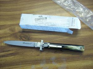 A.G.A. Campolin Italian 9" Dominus Brazilian Horn "Black Beauty" Swedgey Blade UNUSED W/Orig. Box