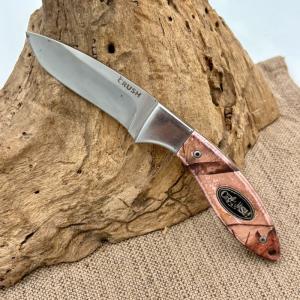 Pink Camo Handle 6.5" Crush Fixed Blade Drop Point Survival Hunting KNIFE (554A)
