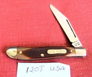 VINTAGE SCHRADE USA OLD TIMER 12OT DELRIN SCALES 3quot PEANUT KNIFE PREOWNED STORED amp VERY NICE