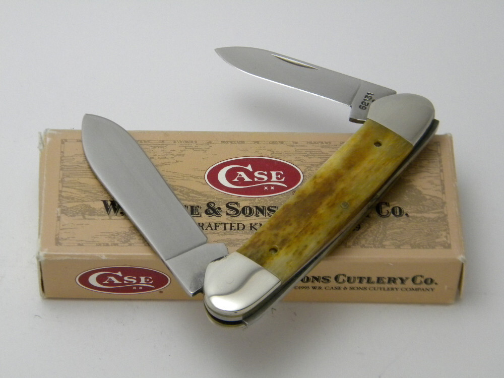 Case XX USA 62131 1995 Butternut Bone Canoe Knife in Box