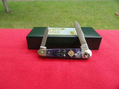 Royal Blue Shetland Bone Sleeveboard Ring Opener.JPG