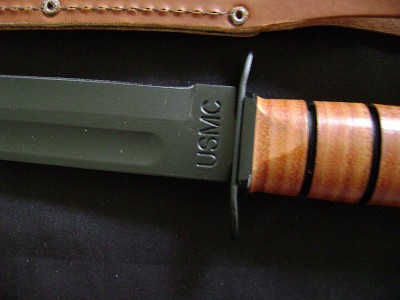 KA-BAR 02-9140 USMC Viet Nam War Combat Knife USMC Stamp.JPG