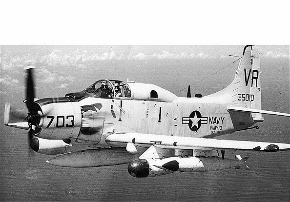This is a 1965 photo. I flew backseat in this same bird for the three years previous. A hoot to be slung off a carrier in.