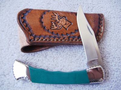 Buck 110 NS FG Green Micarta #2.jpg
