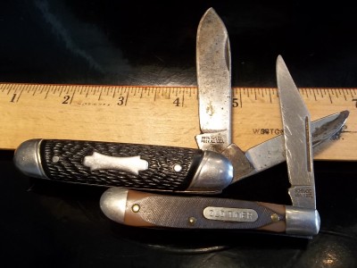 L TO R: #1 Main tang reads,PROV.CUT.CO.<br />PROV.R.I. U.S.A.#2 TANG STAMPED SCHARADE USA 120T