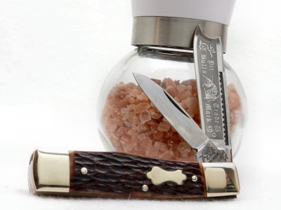 Battle Axe gunstock with salt &amp; pepper grinders